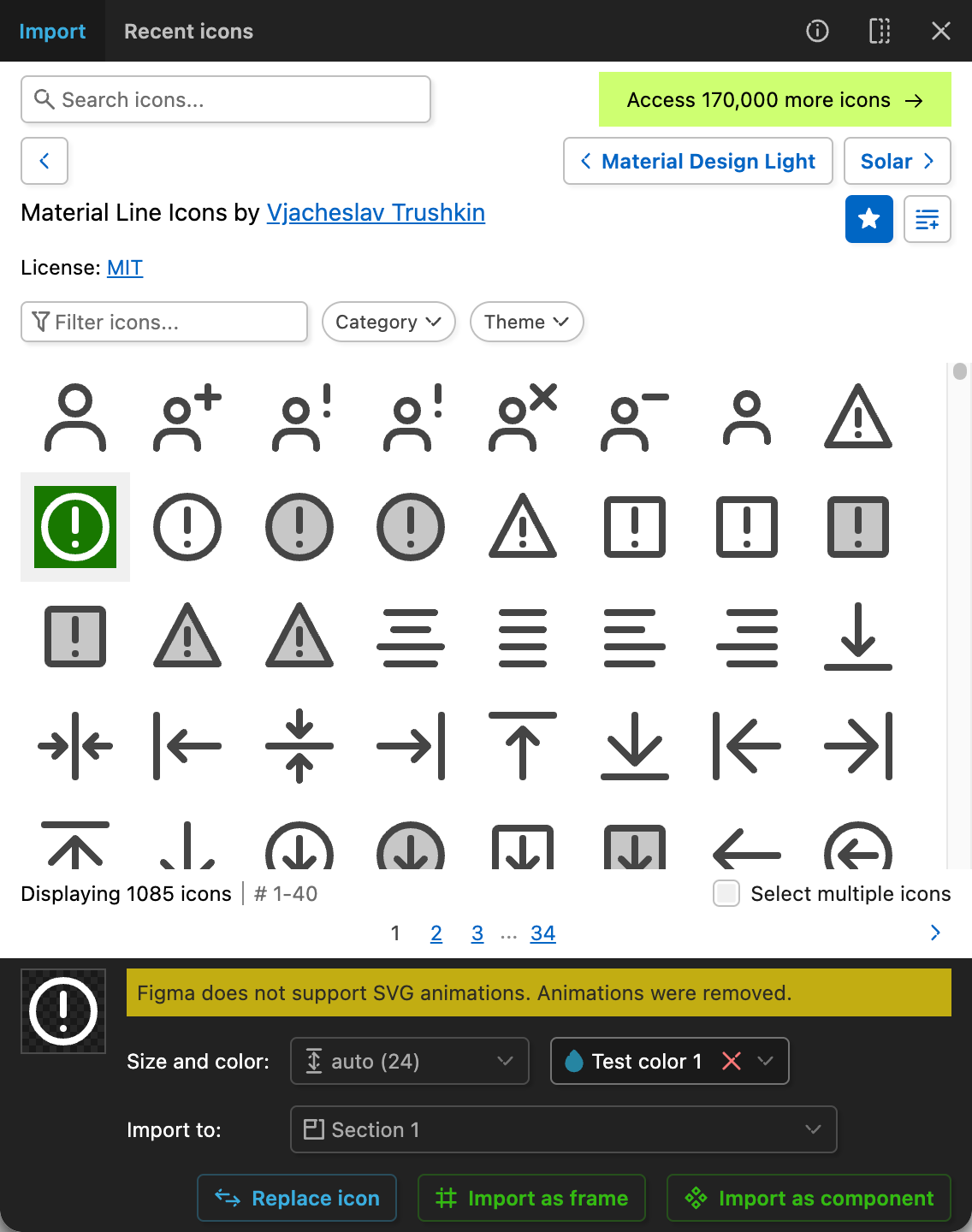 Iconify for Figma: animated icons