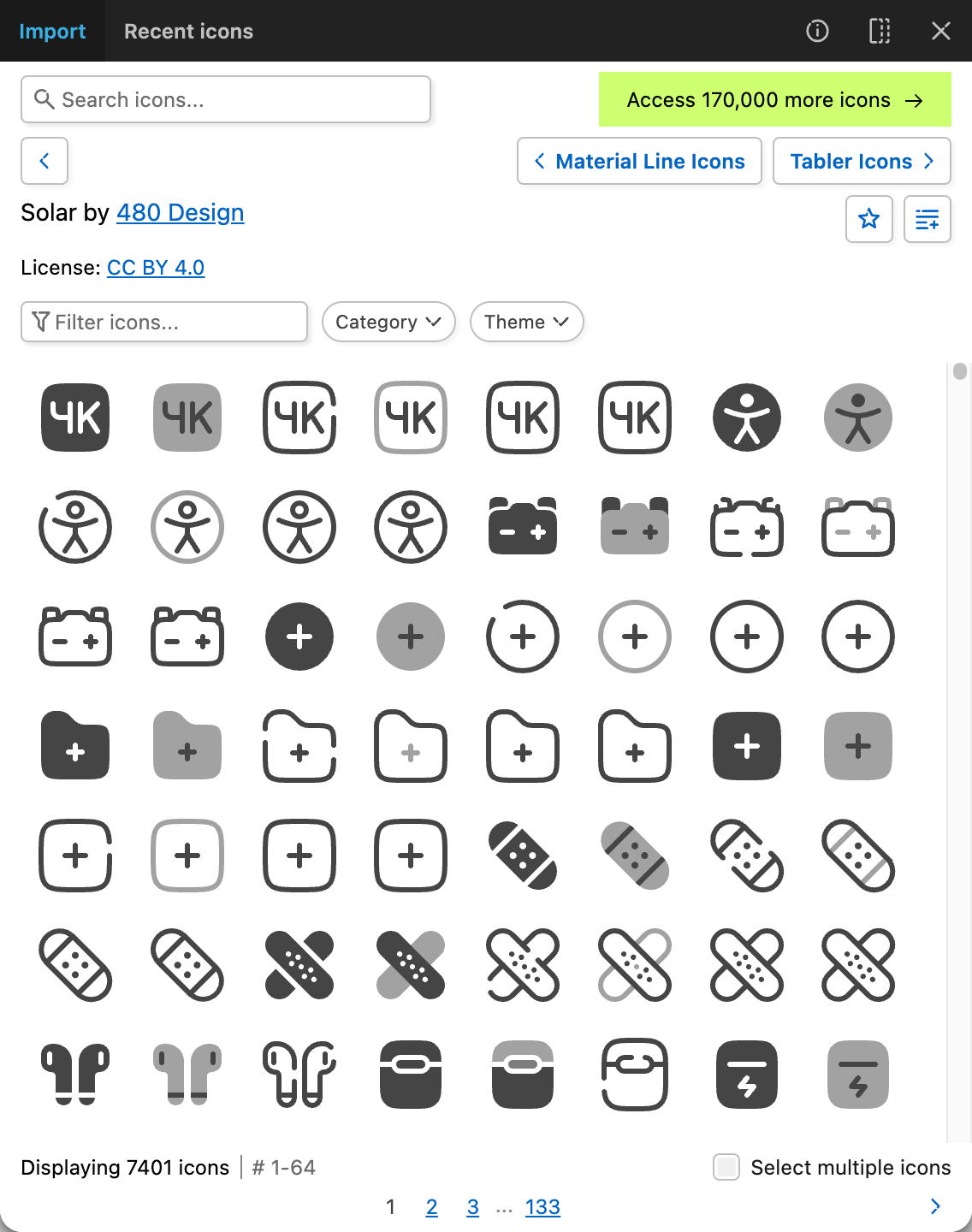 Iconify for Figma: icon set