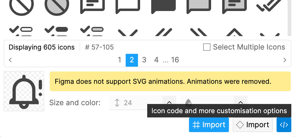 Iconify for Figma: animated icons