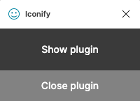 Iconify for Figma: minimized window